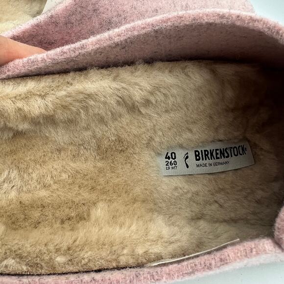 NWB Birkenstock Zermatt Shearling Slippers Light Rose Unisex Size EU40/W9/M7 - Picture 6 of 8